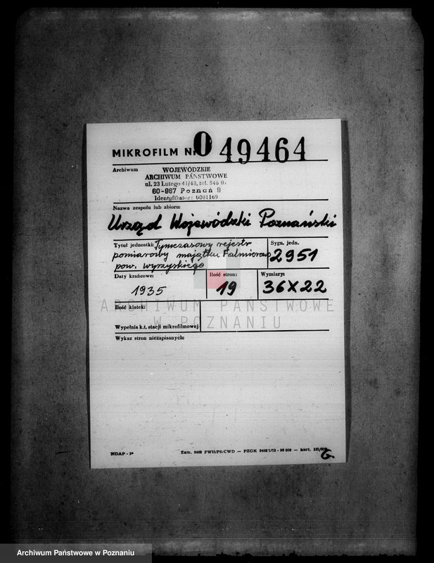 Obraz 2 z jednostki "Tymczasowy rejestr pomiarowy majątku Falmierowo powiatu wyrzyskiego"