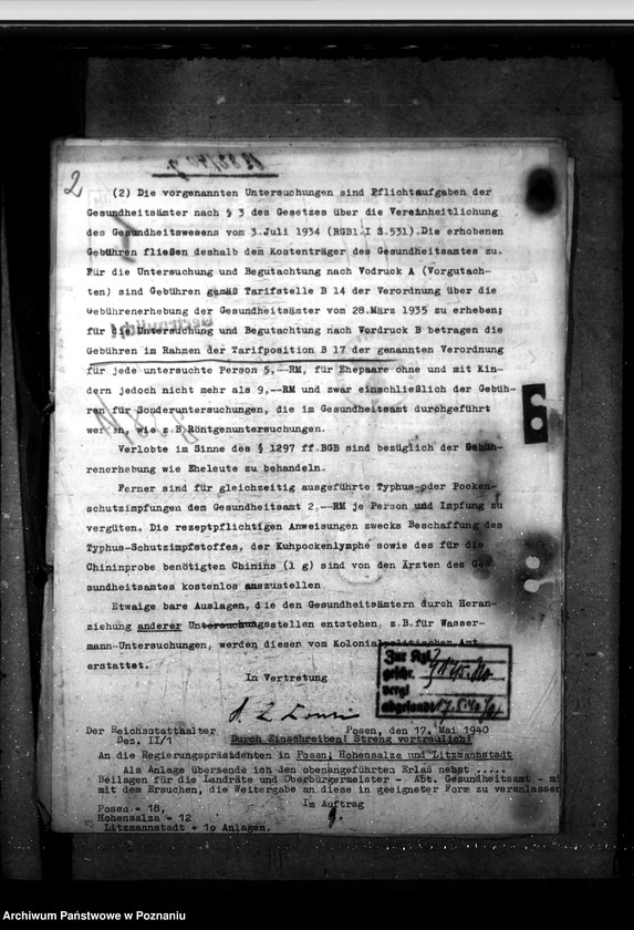 Obraz 6 z jednostki "Tropendiensttauglichkeit. Erholungsfürsorge für Volksdeutsche. Untersuchung der Leistungspolen durch die Gesundheitsämter. Tauglichteitsuntersuchung für das Lehramt."