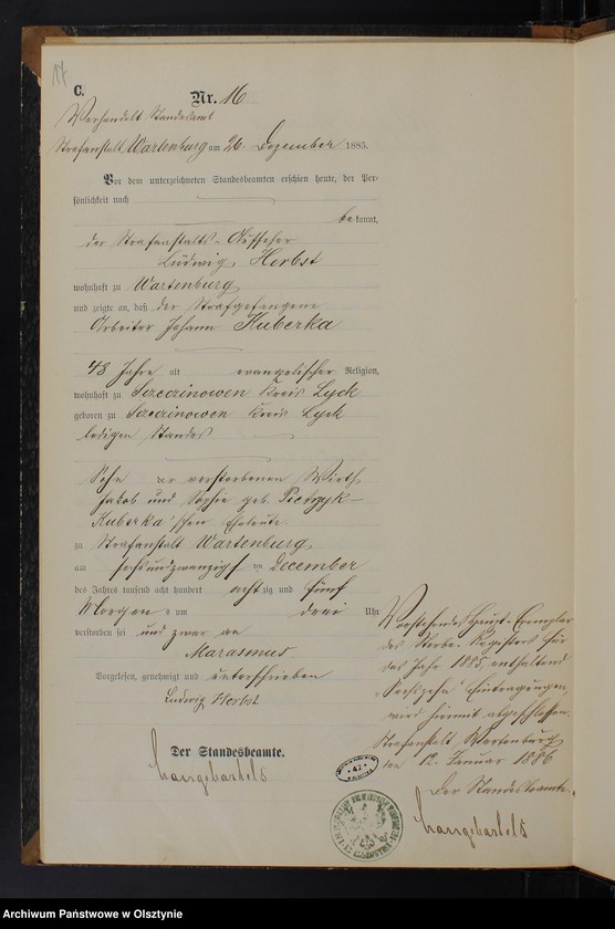 image.from.unit.number "Sterbe-Haupt-Register Nr 1 - 16"