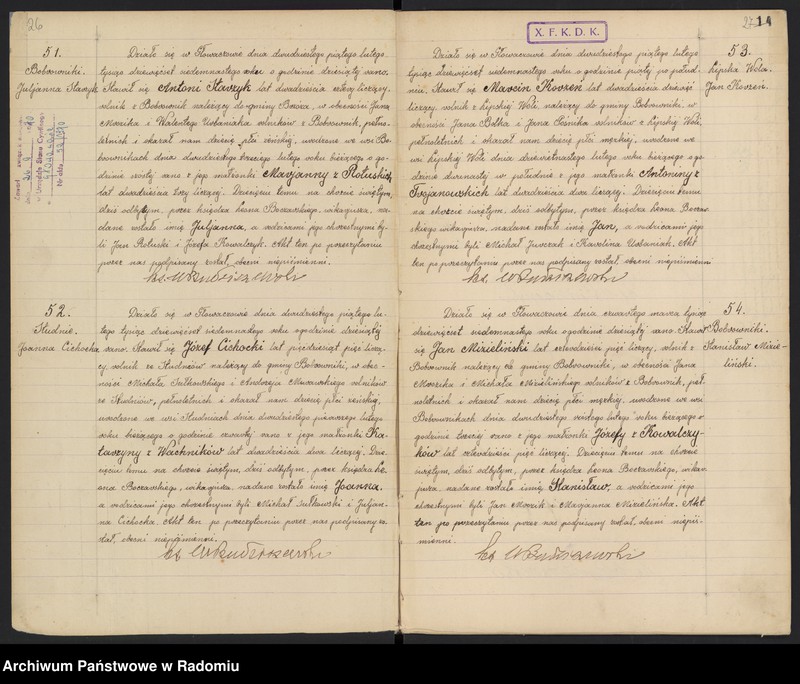 image.from.unit.number "Urząd Stanu Cywilnego w Głowaczowie Akta urodzeń, małżeństw, zgonów 1917 rok"