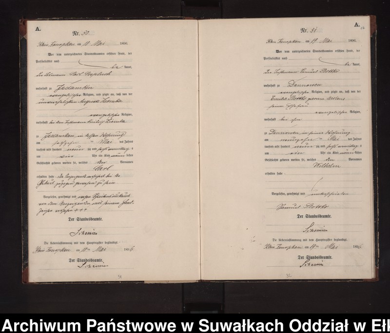 image.from.unit.number "Geburts-Neben-Register des Preussischen Standes-Amtes Gross Konopken Kreis Loetzen"