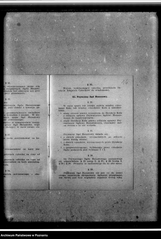 Obraz 20 z jednostki "Regulamin i ustawy Koła. Spis członków Koła na rok 1931. Bilanse roczne za lata: 1935, 1937,1938"