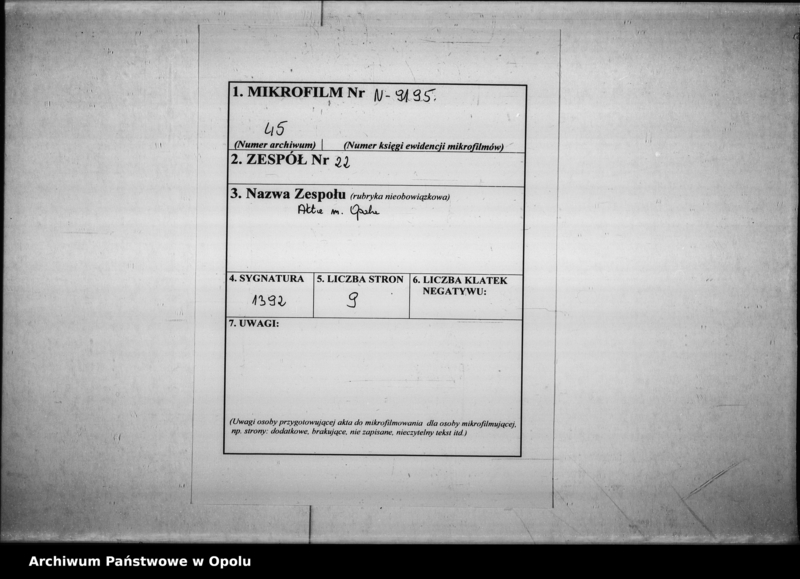 Obraz 2 z jednostki "Acta des Magistrats zu Oppeln betreffend den Verein für innern Mission in Oberschlesien"