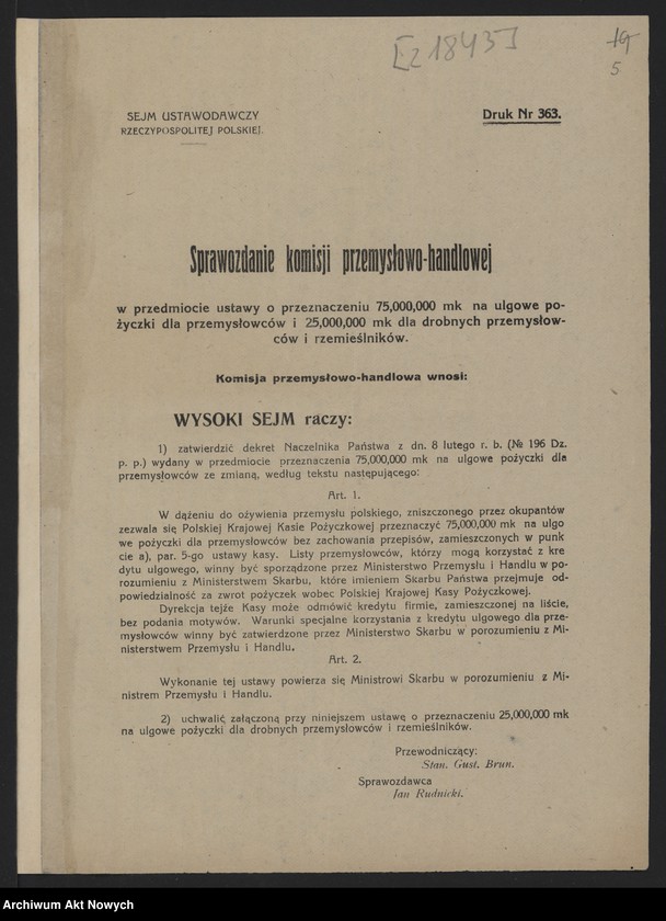 image.from.unit.number "Sejm nr 2. Przemówienie I. J. Paderewskiego, stenogramy; 103-go posiedzenia Sejmu, przemówień posłów, porządki dzienne obrad, uchwały, projekty ustaw"
