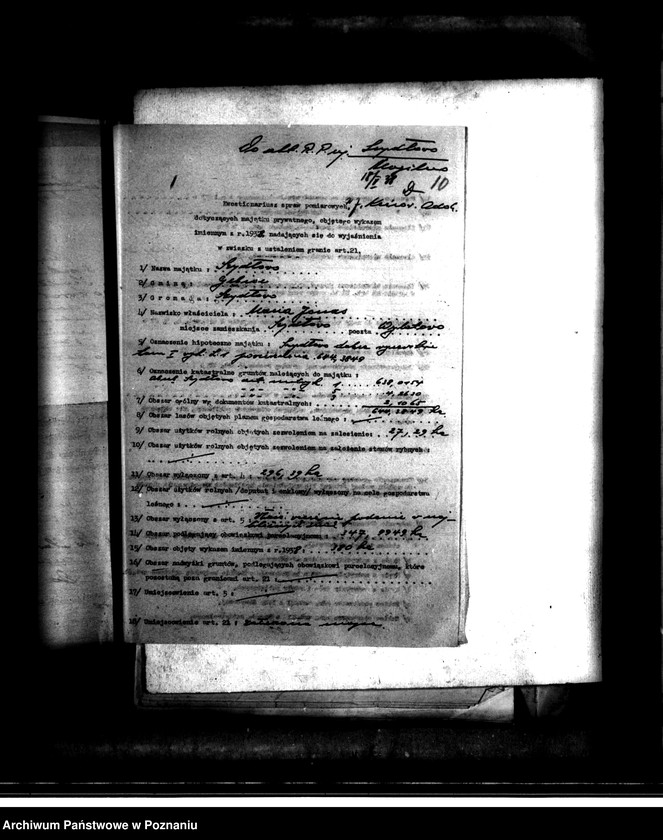 Obraz 14 z jednostki "Majątek Szydłowo powiatu mogileńskiego /operat pomiarowo-szacunkowy/"