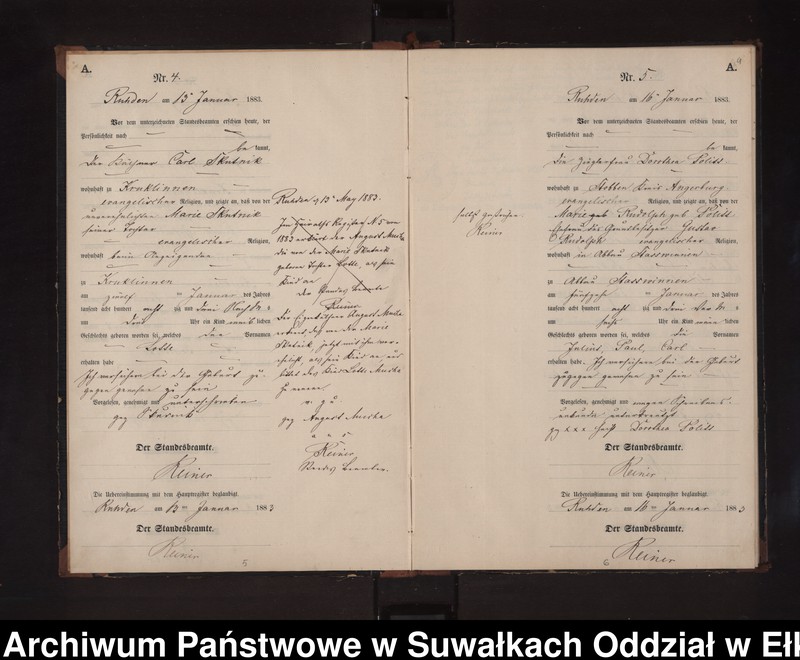image.from.unit.number "Geburts-Neben-Register des Preussischen Standes-Amtes Stasswinnen Kreis Loetzen"