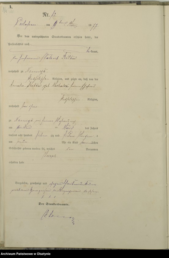 image.from.unit.number "Geburts-Haupt-Register Nr 1 - 43"