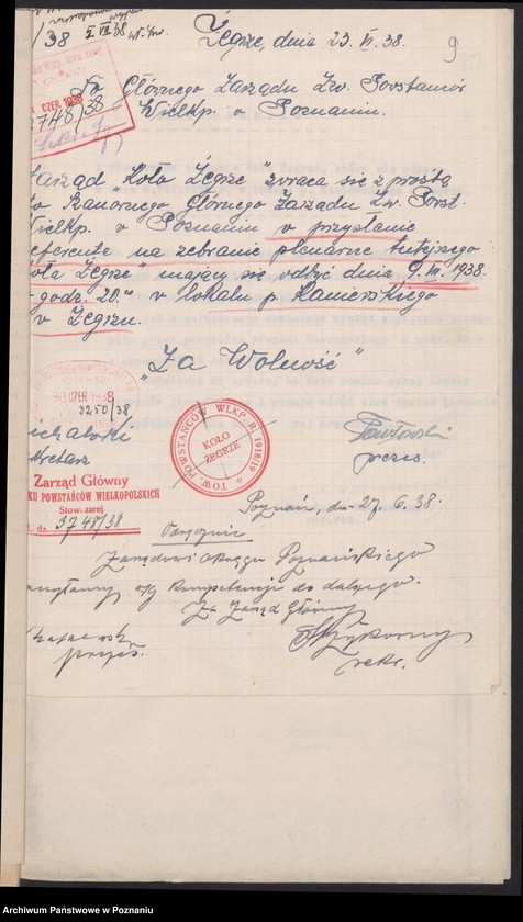 Obraz 11 z jednostki "Żegrze, powiat Poznań - akta koła."