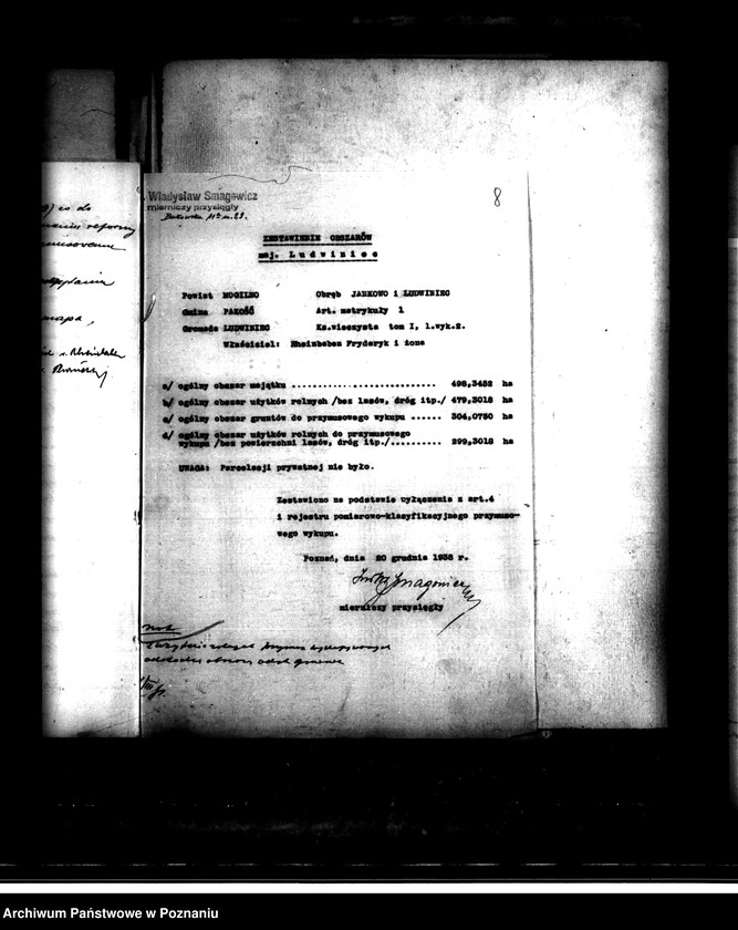 Obraz 12 z jednostki "Majątek Jankowo powiatu mogileńskiego przymusowy wykup"