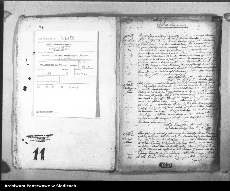 Obraz 3 z jednostki "Akta urodzin, małżeństw, zgonów"