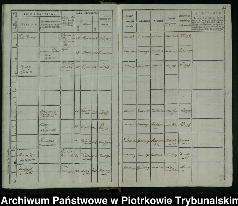 image.from.unit.number "Księga ludności stałej wsi: Kodrąb, Chamborowa i Osady Rogaszyn"