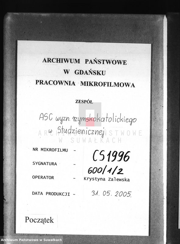 image.from.unit.number "[Akta urodzeń wyznania rzymskokatolickiego parafii w Studzienicznej z lat 1892-1898]"
