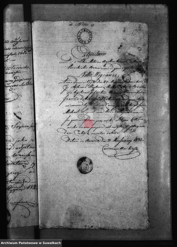 image.from.unit.number "Metryki czyli Wypisy służące do Akt Ślubnych Gminy Berzniki na Rok 1823"