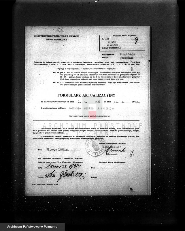 Obraz 12 z jednostki "Kwestionariusz - Gazownia Miejska w Krobi pow. gostyński"