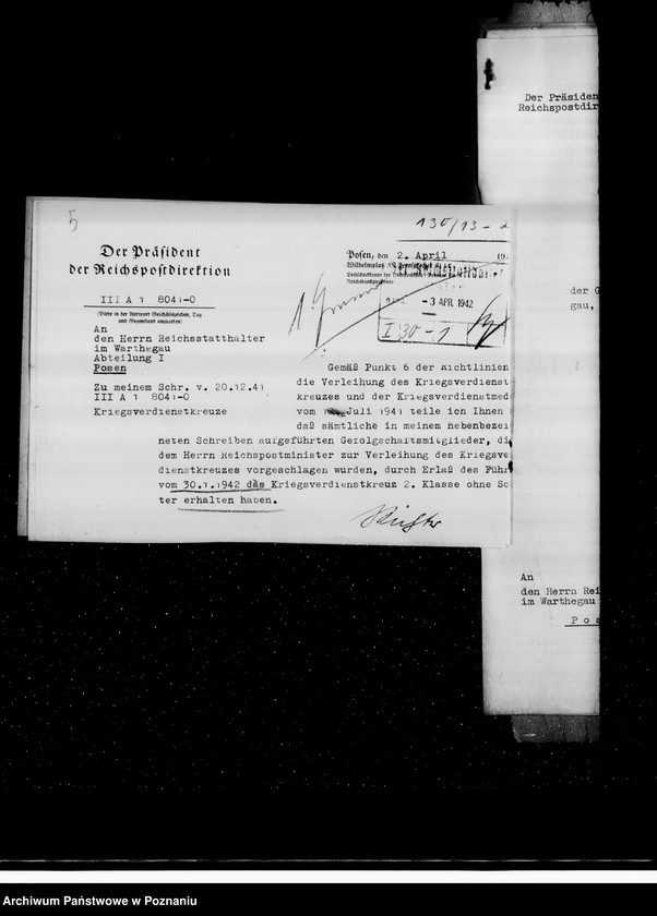 Obraz 10 z jednostki "Kriegsverdienstkreuze"