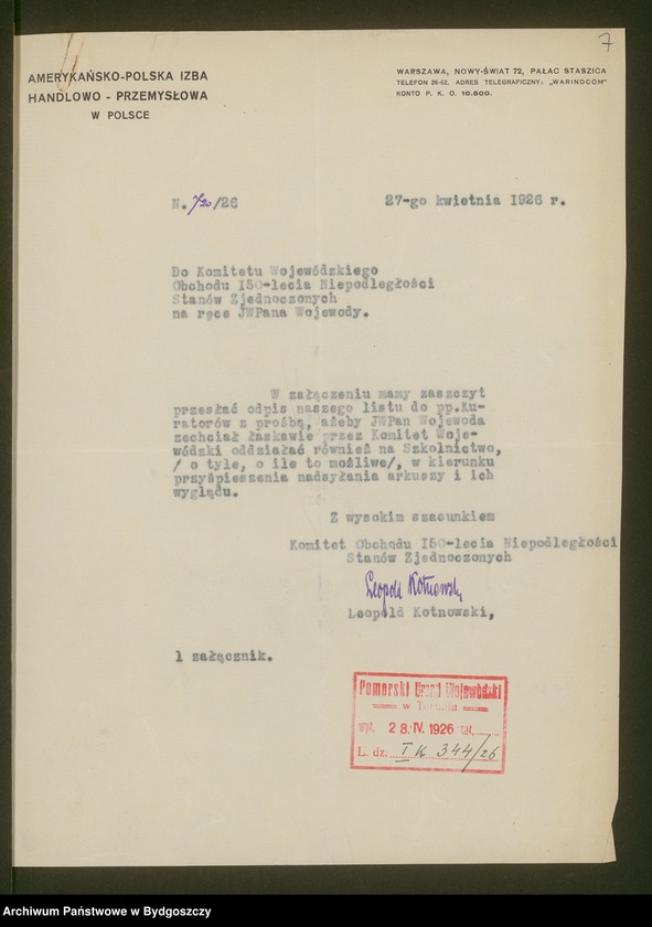 image.from.unit.number "[150-ta Rocznica Niepodległości Stanów Zjednoczonych - Organizacja Wojewódzkiego Komitetu Obchodu]"
