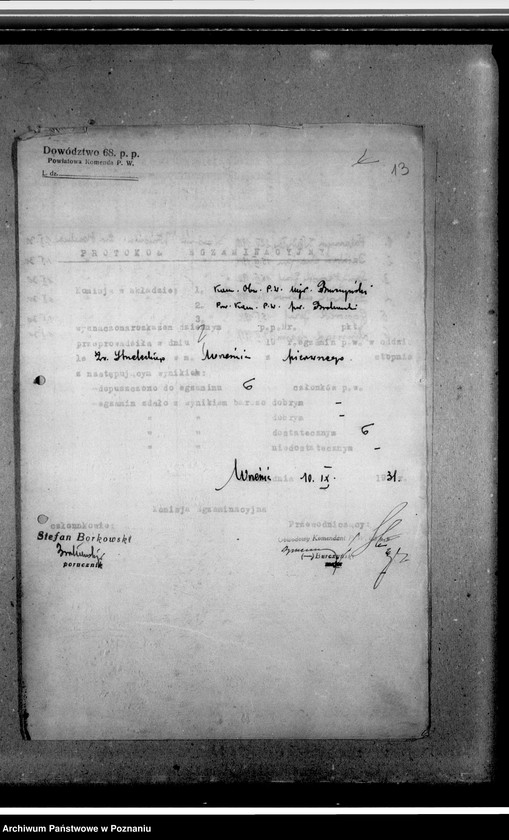 image.from.unit.number "Protokoły egzaminacyjne. Wytyczne wyszkolenia"
