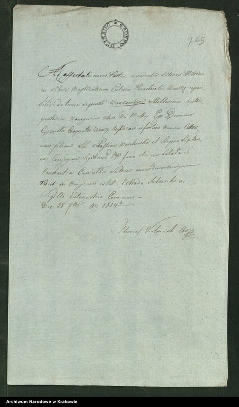 image.from.unit.number "Allegaty do małżeństw parafii Wawrzeńczyce"