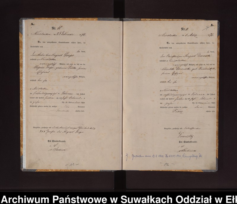 image.from.unit.number "Geburts-Haupt-Register des Königlich Preussischen Standes-Amtes der Stadt Nicolaiken Kreis Sensburg"