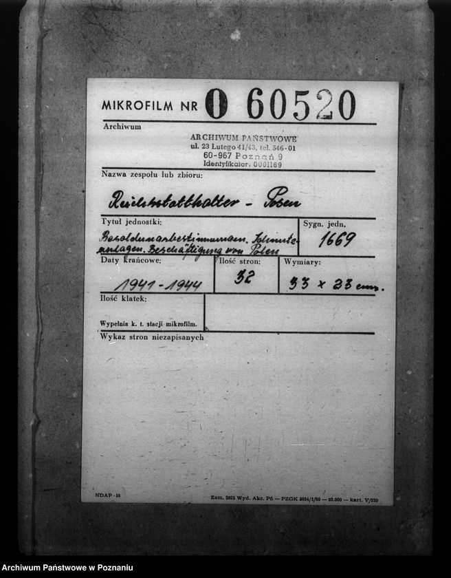 Obraz 2 z jednostki "Besoldungsbestimmungen. Schmutzanlagen. Beschäftigung von Polen."