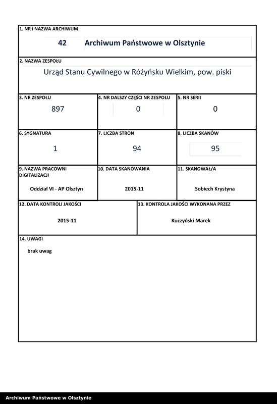 image.from.team "Urząd Stanu Cywilnego w Różyńsku Wielkim pow. piski"