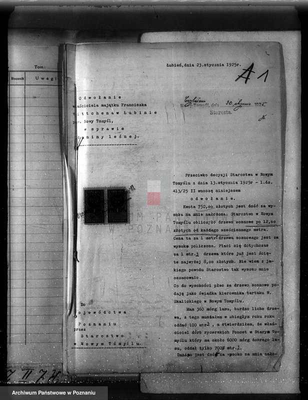 Obraz 5 z jednostki "/Nadzór nad gospodarką w lasach majątku Lubień-Helowskie w powiecie nowotomyskim"