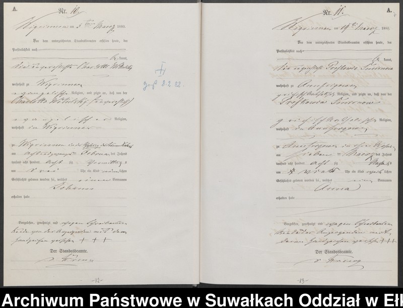 image.from.unit.number "Geburts-Haupt-Register des Königlich Preussischen Standes-Amtes Guszianka Kreis Sensburg"