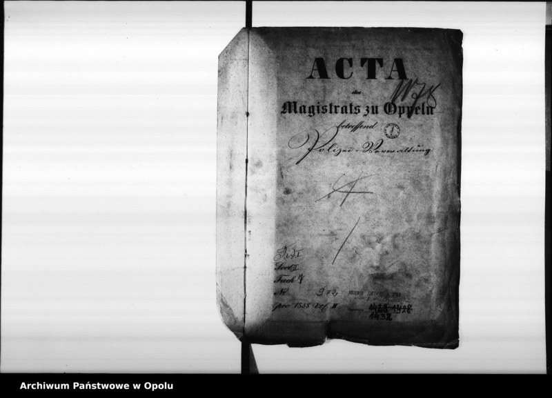 Obraz 4 z jednostki "Acta des Magistrats zu Oppeln betreffend Polizei - Verwaltung.Vol II"
