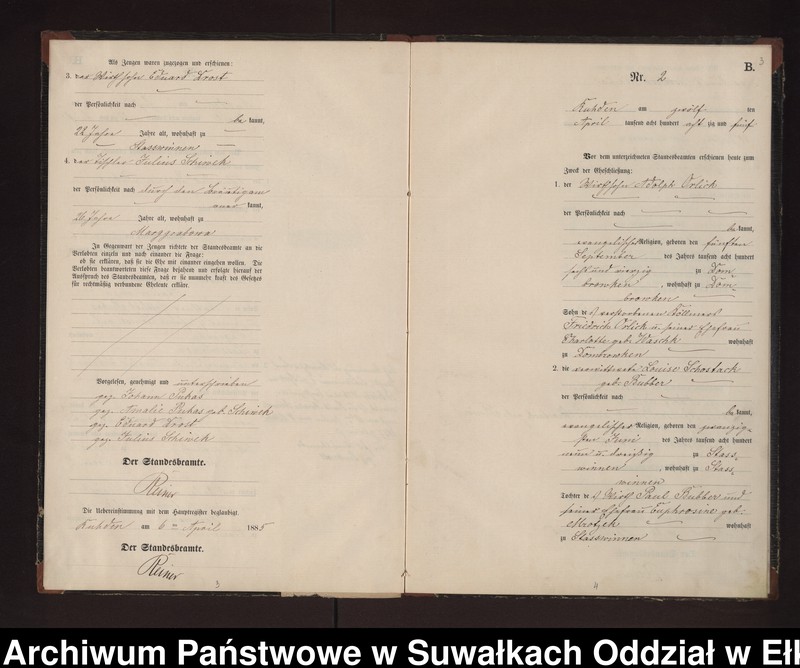 image.from.unit.number "Heiraths-Neben-Register des Preussischen Standes-Amtes Stasswinnen Kreis Loetzen"