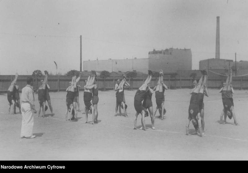 Lekcja gimnastyki w Gimnazjum im. Adama Mickiewicza w Poznaniu