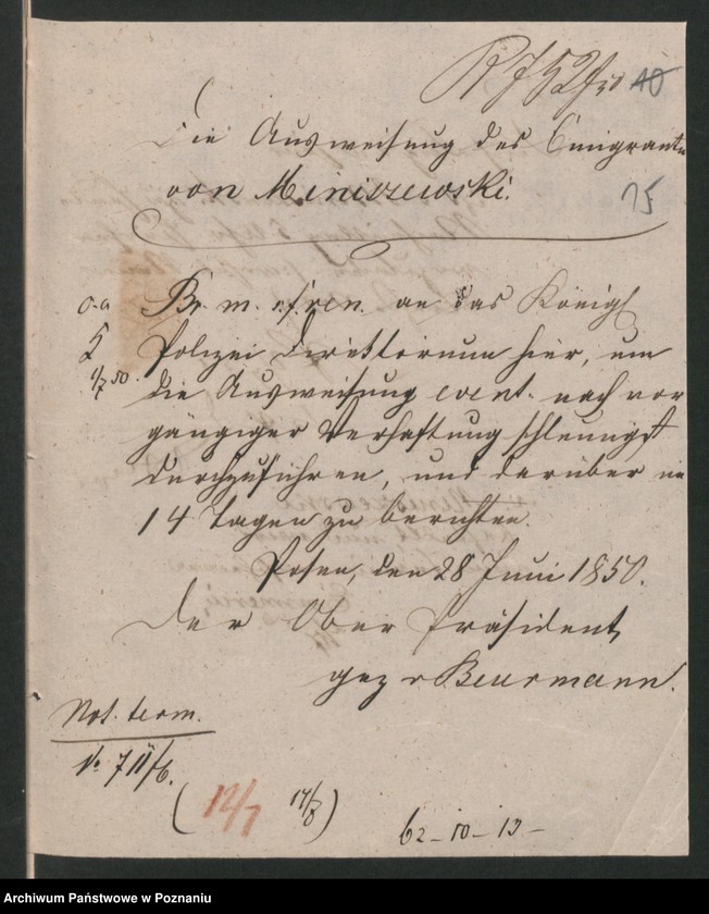 Obraz 20 z jednostki "A. betr. Josef Alexander Miniszewski"