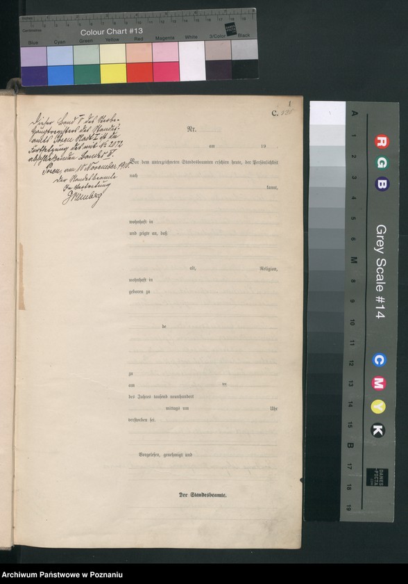 Obraz 2 z jednostki "Księga miejscowa zgonów tom V [Rejestr główny zgonów]"