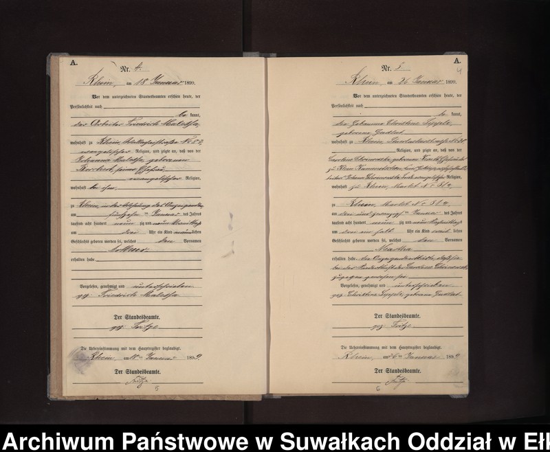 image.from.unit.number "Geburts-Neben-Register des Preussischen Standes-Amtes Rhein Kreis Loetzen"