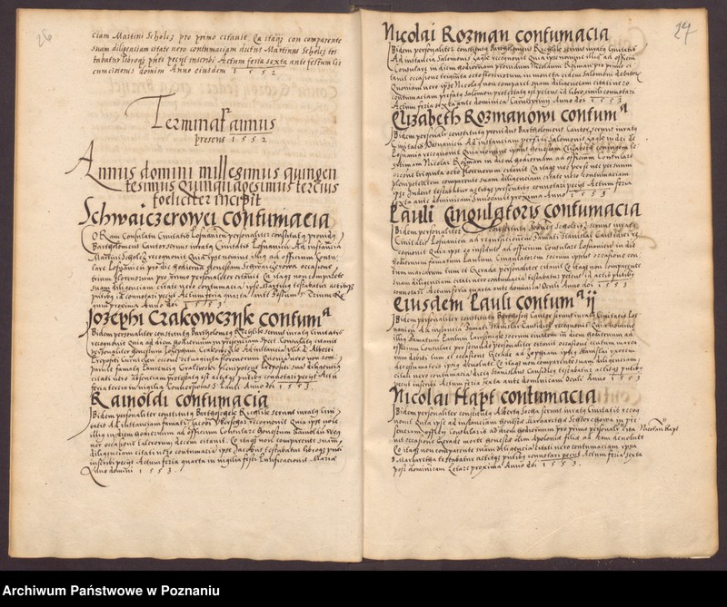 Obraz 17 z jednostki "Liber contumaciarum"