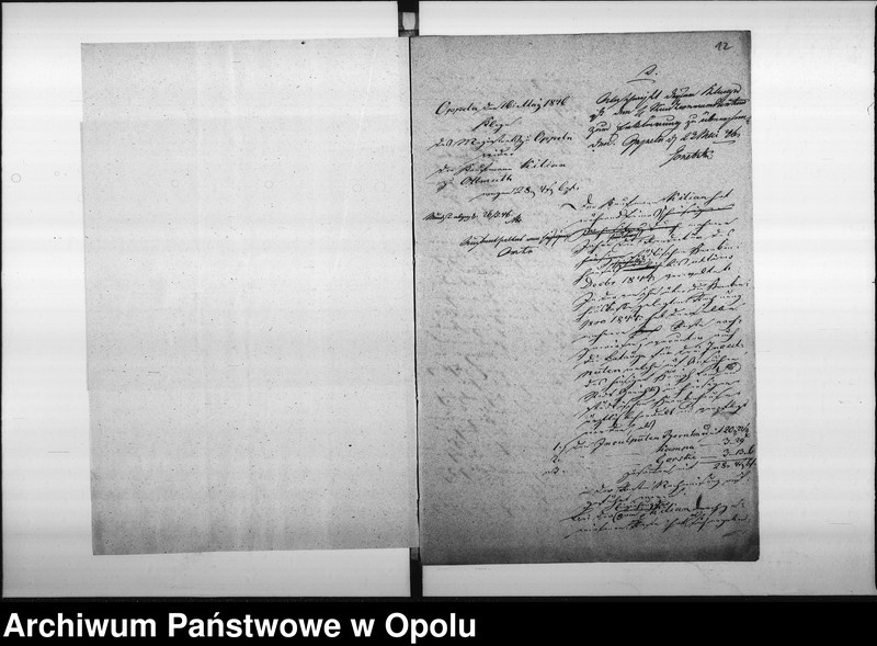 Obraz 13 z jednostki "Acta des Magistrats zu Oppeln betreffend die Prozessache contra den Kaufmann Kilian zu Ottmuth wegen 28 rtl. [Reichsthaler] 4 sgr. [Silbergroschen] 6 pf. [Pfenige] De anno 1846"