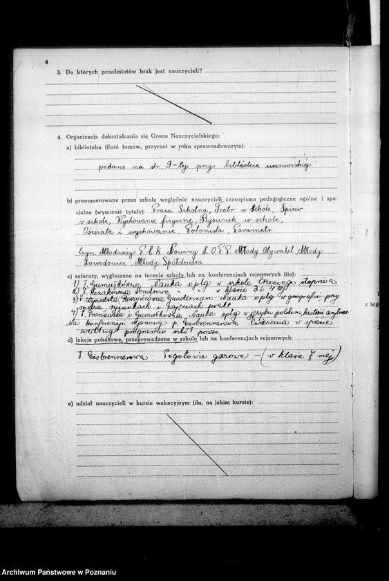 Obraz 8 z jednostki "Sprawozdanie roczne szkół powszechnych na terenie miasta Poznania"