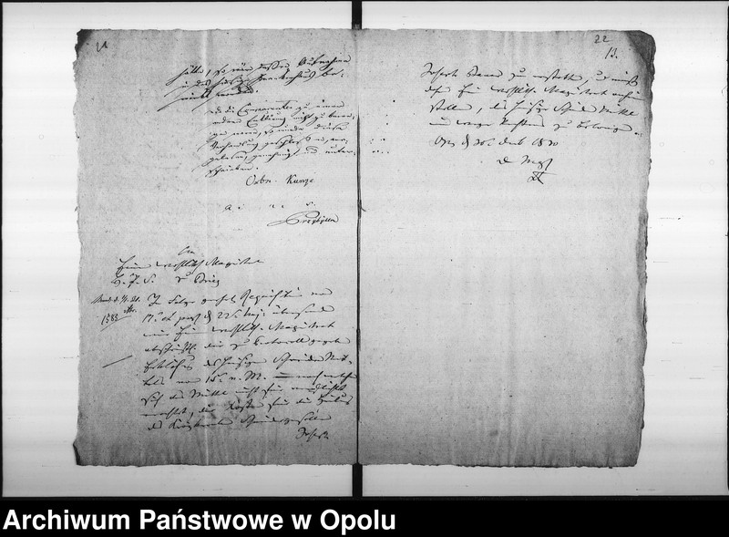 Obraz 18 z jednostki "Acta des Magistrats zu Oppeln betreffend die Anforderung des Magistrats zu Brieg wegen der Cur-Kosten des mit der Krätze angeblich behafteten Schneidergesellen Joseph Bauer aus Dittmaringen in Baiern im Betrage von 7 rtl. 11 pfg."