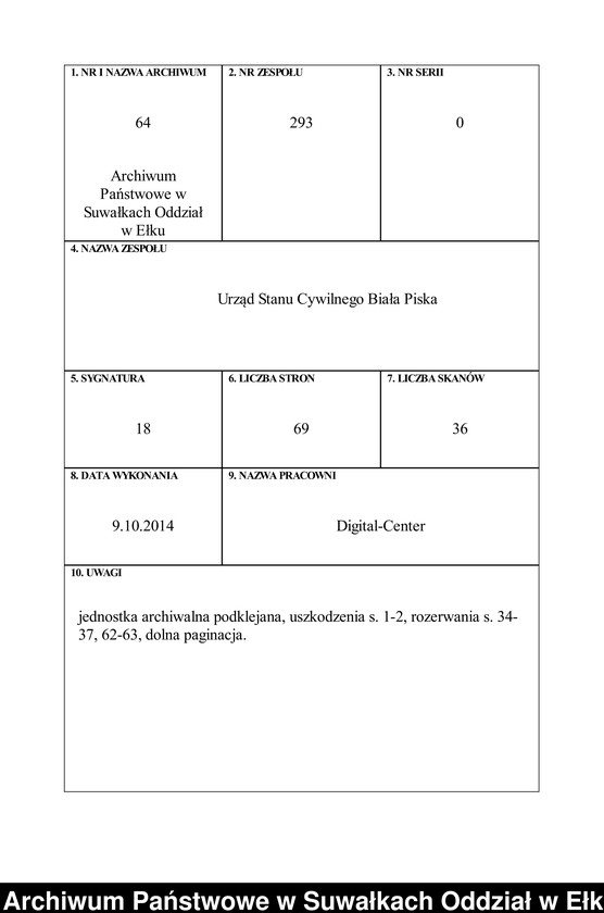 image.from.unit.number "Sterbe-Haupt-Register des Königlichen Preussischen Standes-Amtes Bialla Kreis Johannisburg"
