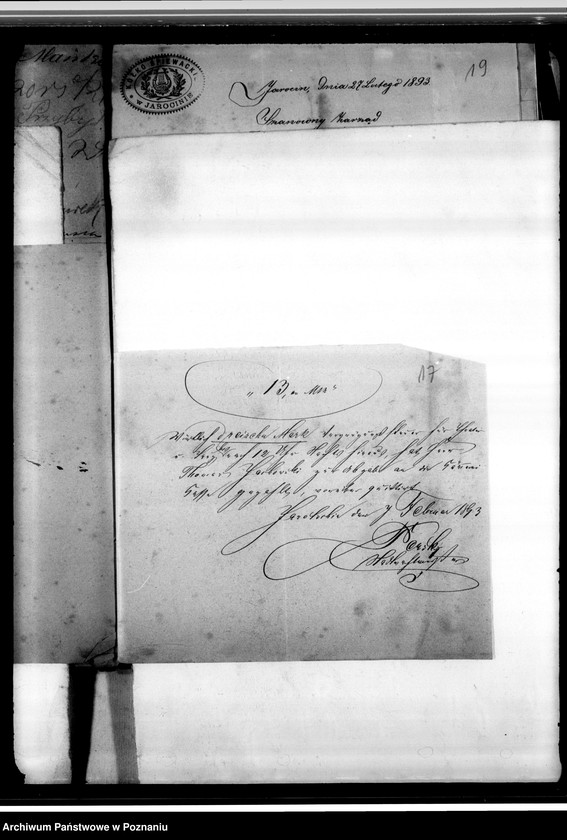 Obraz 19 z jednostki "Korespondencja, podania o przyjęcie na członków, sprawy finansowe, odezwy"