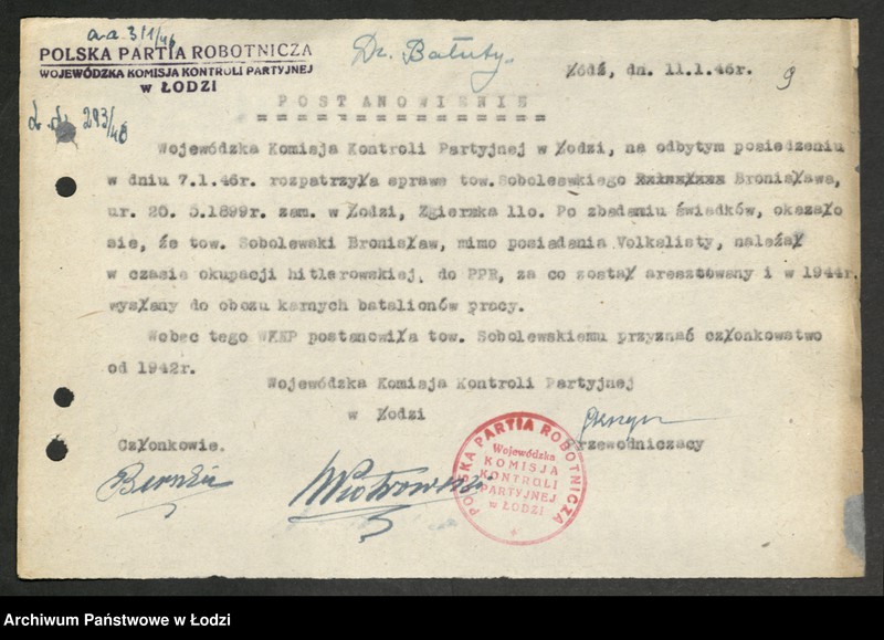 Obraz 10 z jednostki "Postanowienia [i oskarżenia] Komisji"