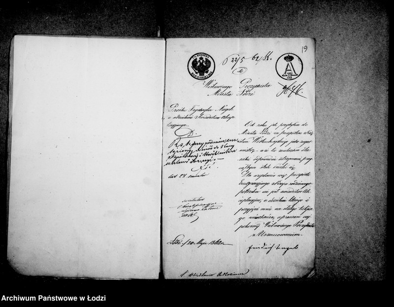 Obraz 19 z jednostki "Akta w przedmiocie osiedlania się cudzoziemców"
