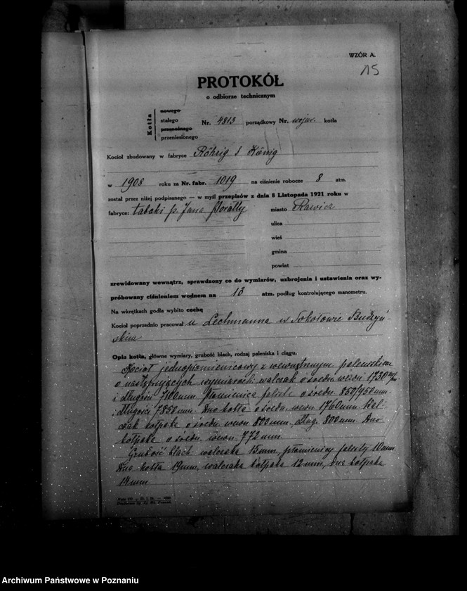image.from.unit.number "Fabryka Tabaki J. Parałły w Rawiczu nr woj. kotła 169"