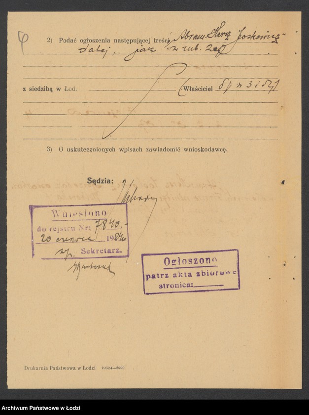 Obraz 8 z jednostki "Abram Hersz Jaskowicz – sprzedaż drobiu"