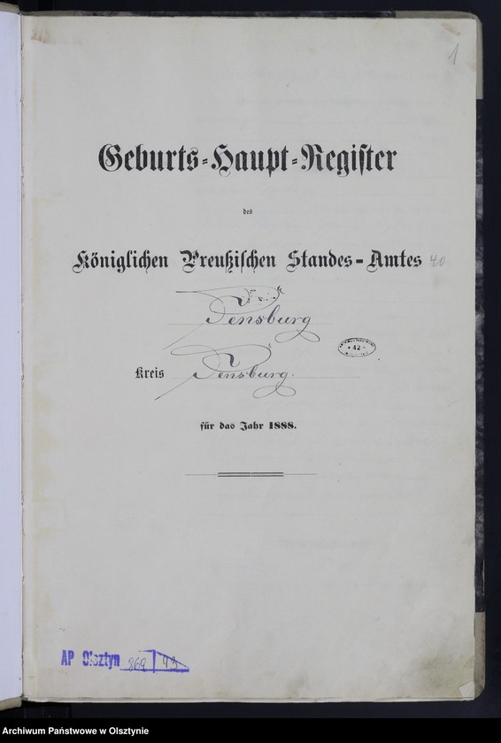 image.from.unit.number "Geburts-Haupt-Register,Tom I,Nr 1 - 158"
