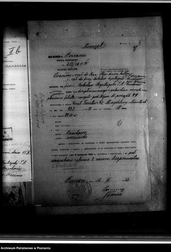 image.from.unit.number "Eksploatacja lasów i fabryka przeróbki drzewa w Orzechowie powiat wrzesiński B. Bystrzycki nr woj. 99"