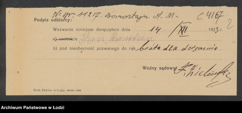 Obraz 4 z jednostki "Abram Moszek Bornsztajn – sprzedaż ubrań"