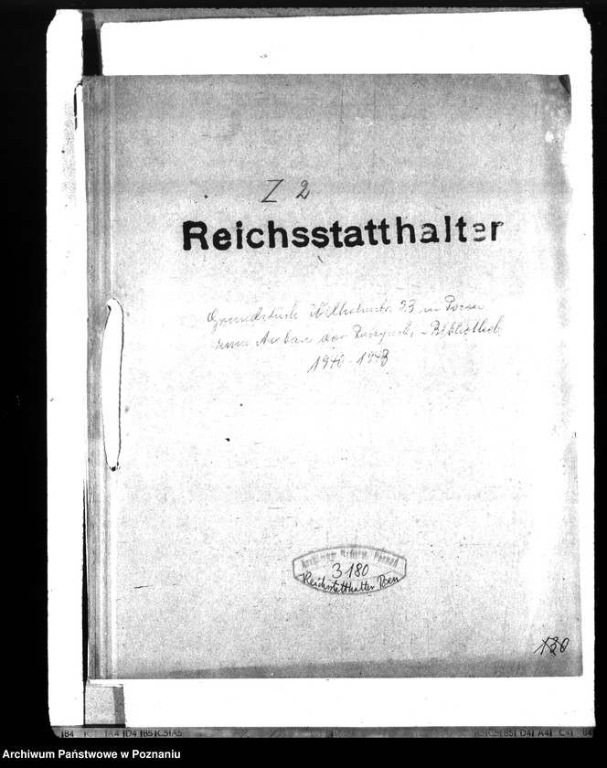 Obraz 4 z jednostki "Grundstück Wilhelmstr. 23 in Posen zum Ausbau der Raczyński Bibliothek"