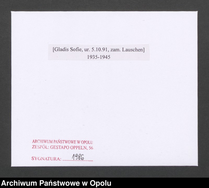 image.from.unit.number "[Gladis Sofie, ur. 5.10.1891, zam. Lauschen]"