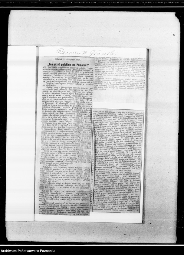 image.from.unit.number "Sprawa wolnego miasta Gdańska [wycinki prasowe z "Dziennika Gdańskiego"]"