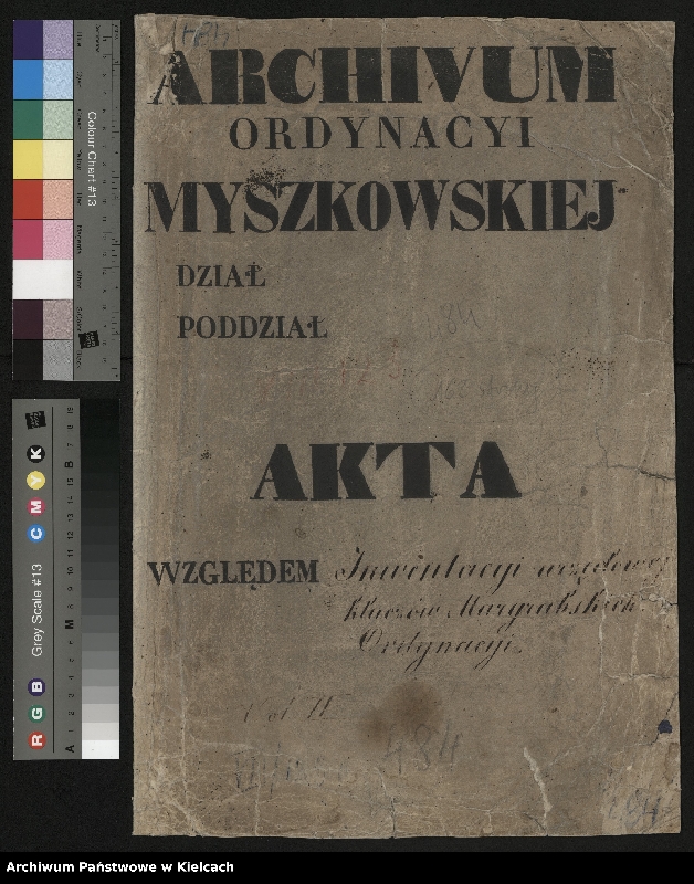 image.from.unit.number "Akta względem inwentacji urzędowej kluczów margrabskich Ordynacji /- inwentarze dóbr Chroberz, Kozubów, Pińczów i rachunki folwarczne/"